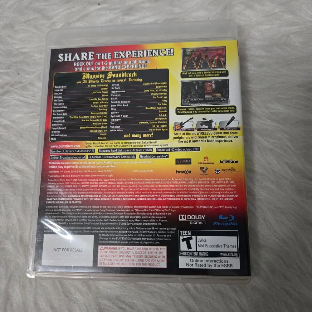 Playstation 3 Sports Video Games PLUS Guitar Hero World Tour